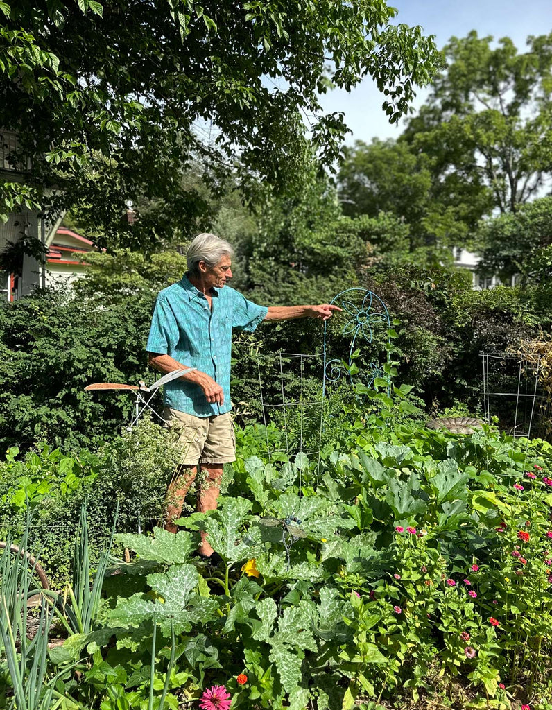 Explore the Bountiful Summer Oasis: Organic Chef Tom's Front Yard Urban Garden!