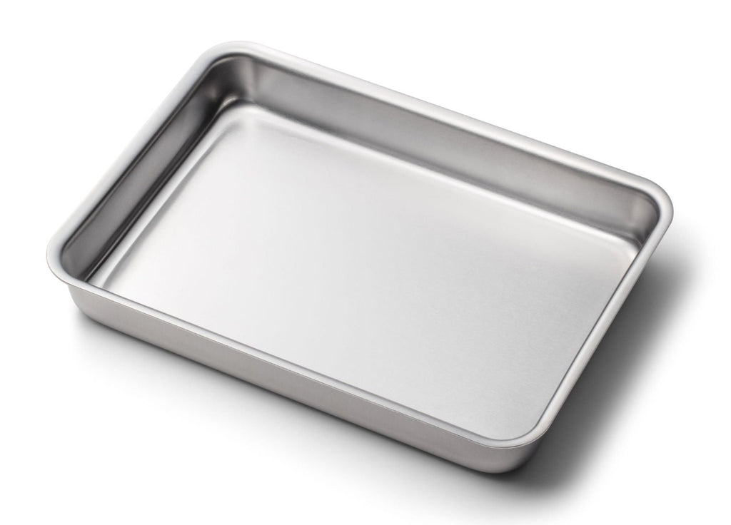 360 Cookware and bakeware. T-304 Surgical Grade Stainless Steel Handcrafted in the U.S.A. High quality cookware. 9 x 13 inch bake and roast pan. Made in USA. No coating.
