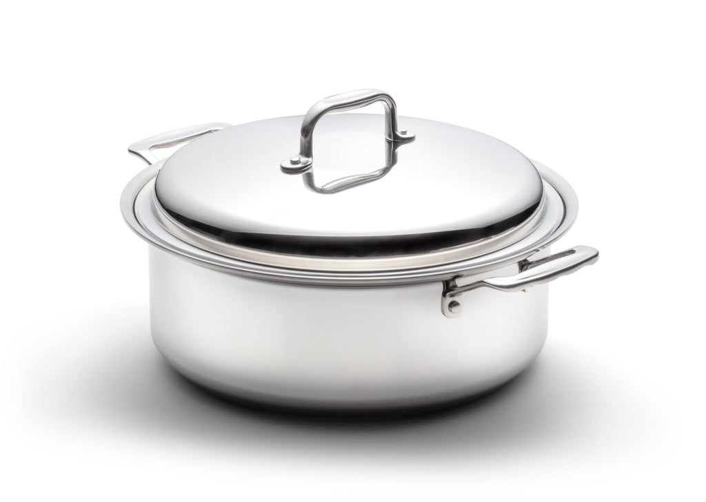 360 Cookware. T-304 Surgical Grade Stainless Steel Handcrafted in the U.S.A. High quality cookware. 6 quart Stockpot with lid. Vapor cooking.