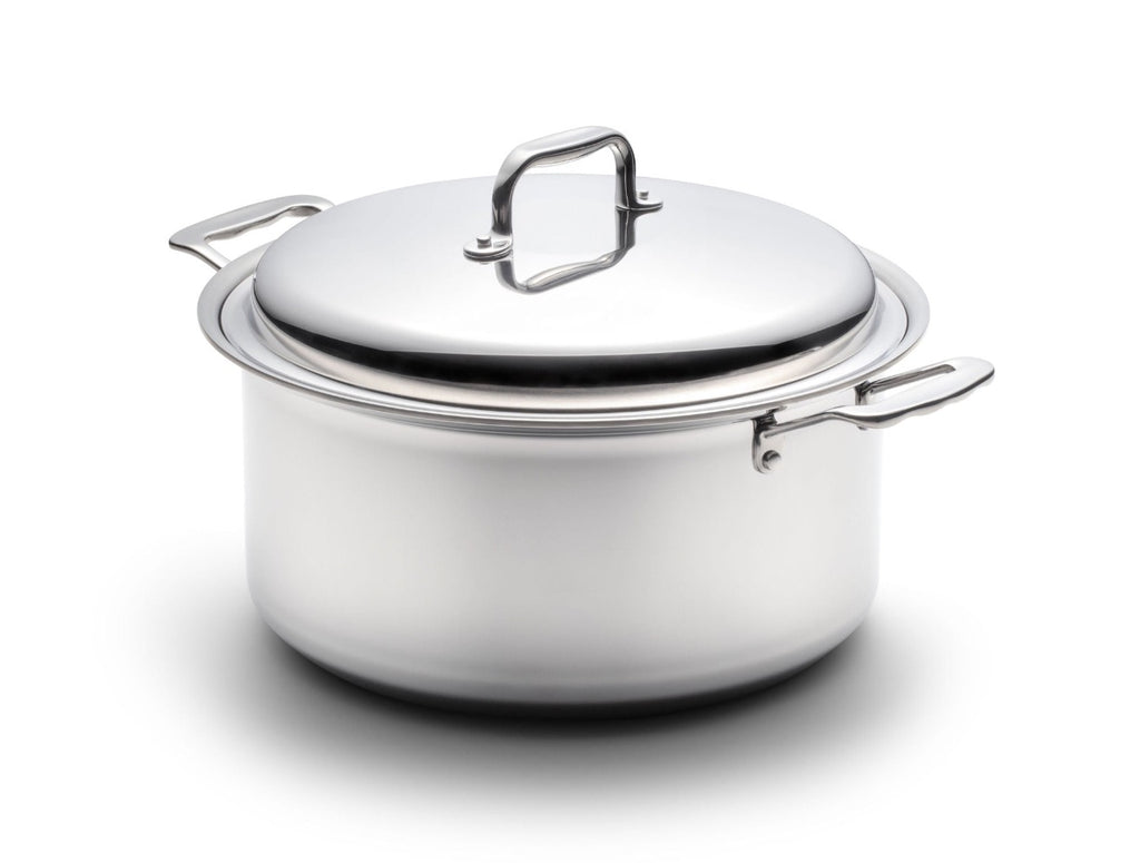 360 Cookware. T-304 Surgical Grade Stainless Steel Handcrafted in the U.S.A. High quality cookware. 8 quart stockpot with lid. Made in USA. 360 Vapor® Cooking technique.