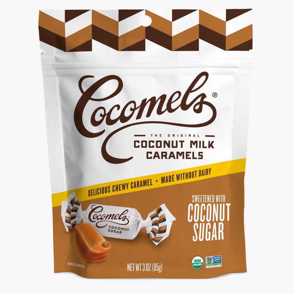 Cocomels Organic Coconut Milk Caramels. Organic sugar free candy. Non GMO