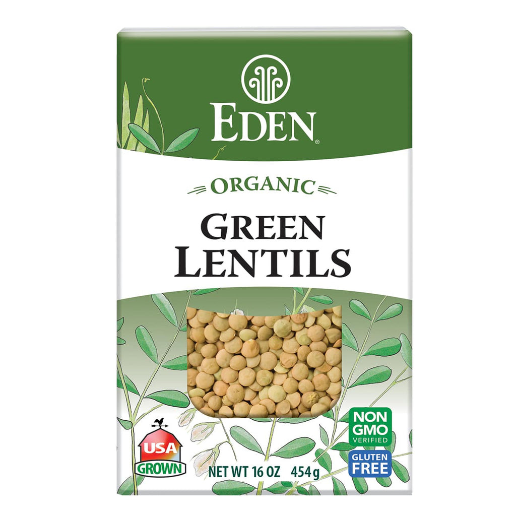 Organic Green Lentils Eden. Non GMO