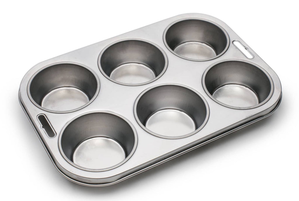Buy Stainless Steel 6 Cup Muffins Pans at Natural Lifestyle Market. No coating