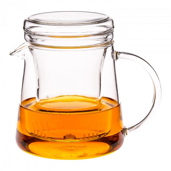 Trendglas JENA German Glass Teapot for Two with glass infuser. Heat-resistant German made Borosilicate glass. No heavy metals or other toxic substances and Lead free. Includes glass Infuser.          