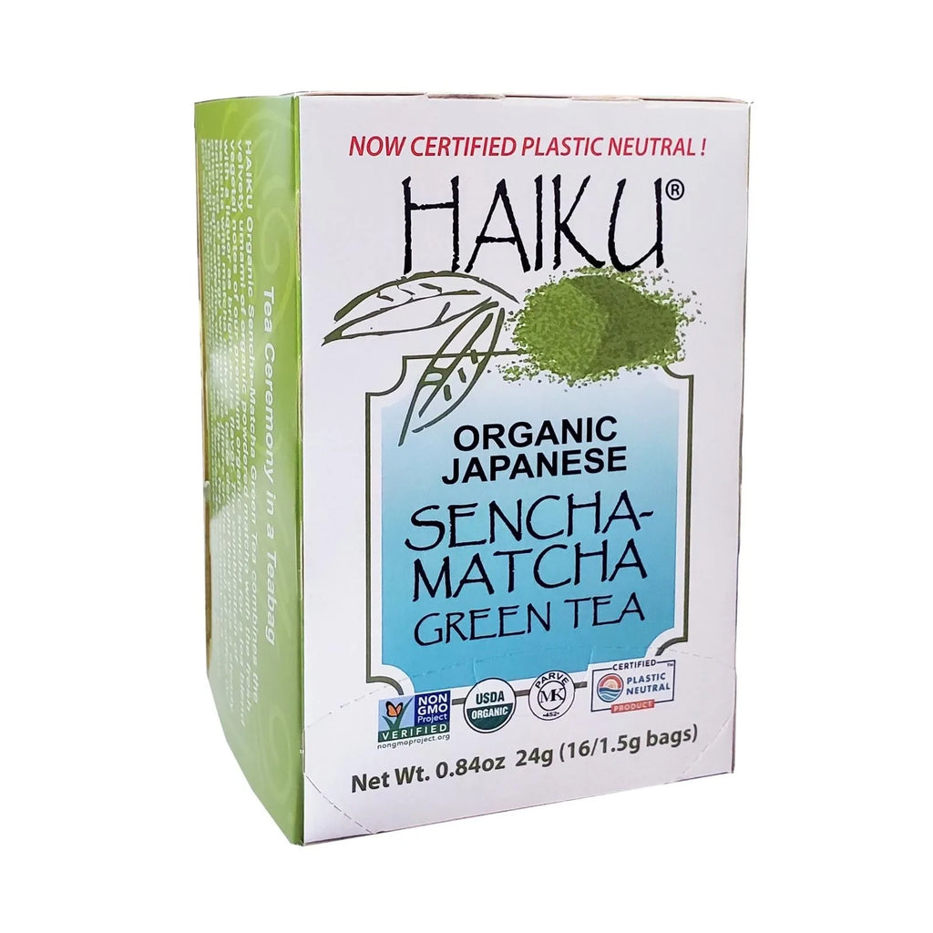 HAIKU Organic Japanese Sencha Matcha Green Tea. Non GMO