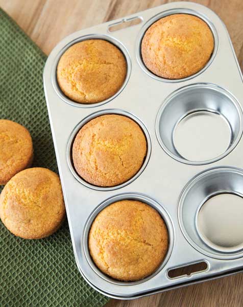 Bake your favorite muffins in this 6-cup stainless steel muffin pan from Natural Lifestyle Market