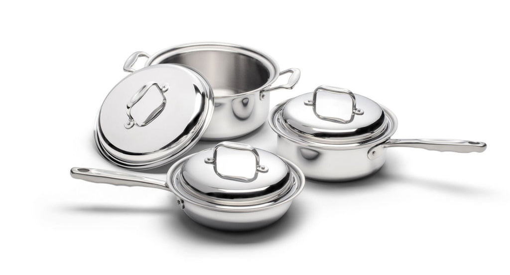 360 Cookware. T-304 Surgical Grade Stainless Steel Handcrafted in the U.S.A. High quality cookware. 6 piece cookware set. Made in USA. 360 Vapor® Cooking technology.  