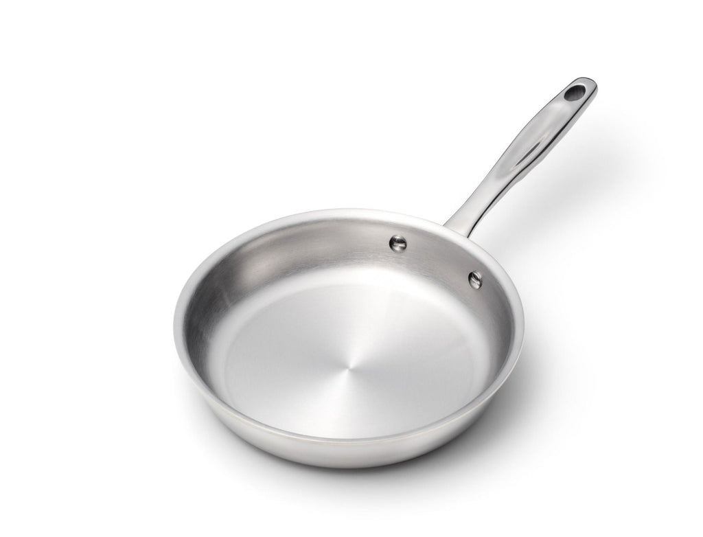 360 Cookware. T-304 Surgical Grade Stainless Steel Handcrafted in the U.S.A. High quality cookware. 8.5 inch fry pan. Made in USA. No coating.  