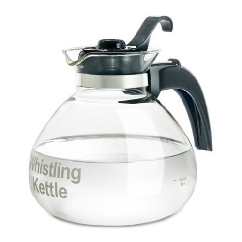 Medelco Glass Whistling Tea Kettle 