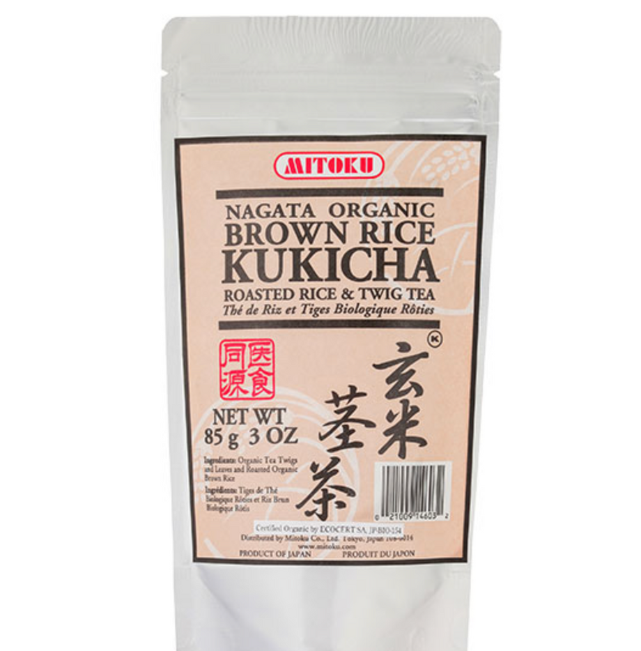 MITOKU Organic Japanese Kukicha Twig Tea with Brown Rice - Loose