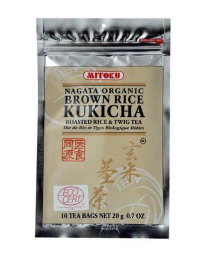 Mitoku Organic Kukicha Twig Tea with Brown Rice Teabags.  