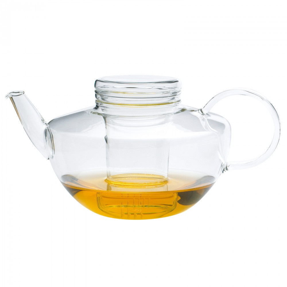 Trendglas JENA German Glass 5 cup Opus Teapot with glass infuser. Heat-resistant German made Borosilicate glass. No heavy metals or other toxic substances and Lead free.                                            