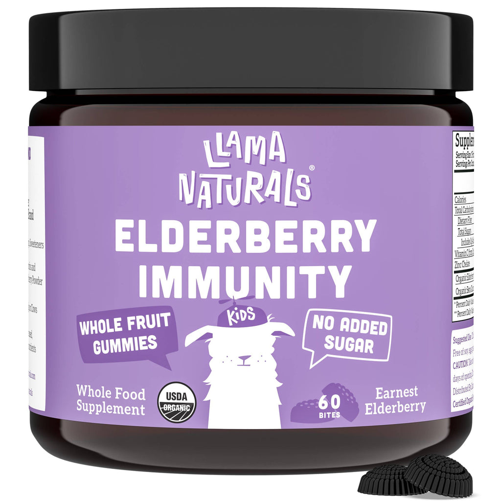 Llama Naturals - Kids Whole Fruit Elderberry Gummies