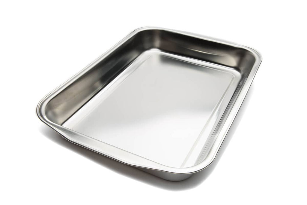 Stainless Steel Roasting Pan 10" x 14.5". No coating.                         