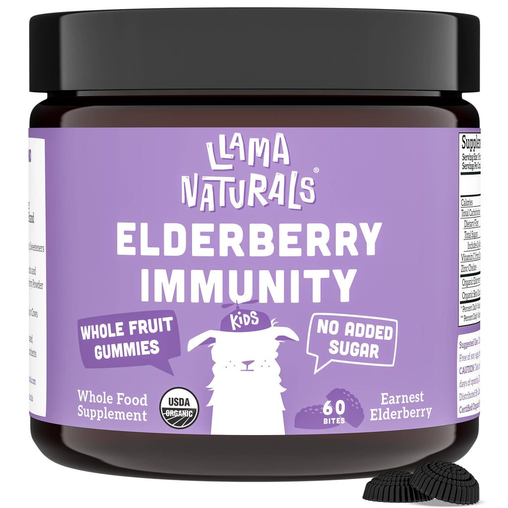 Llama Naturals - Kids Whole Fruit Elderberry Gummies 