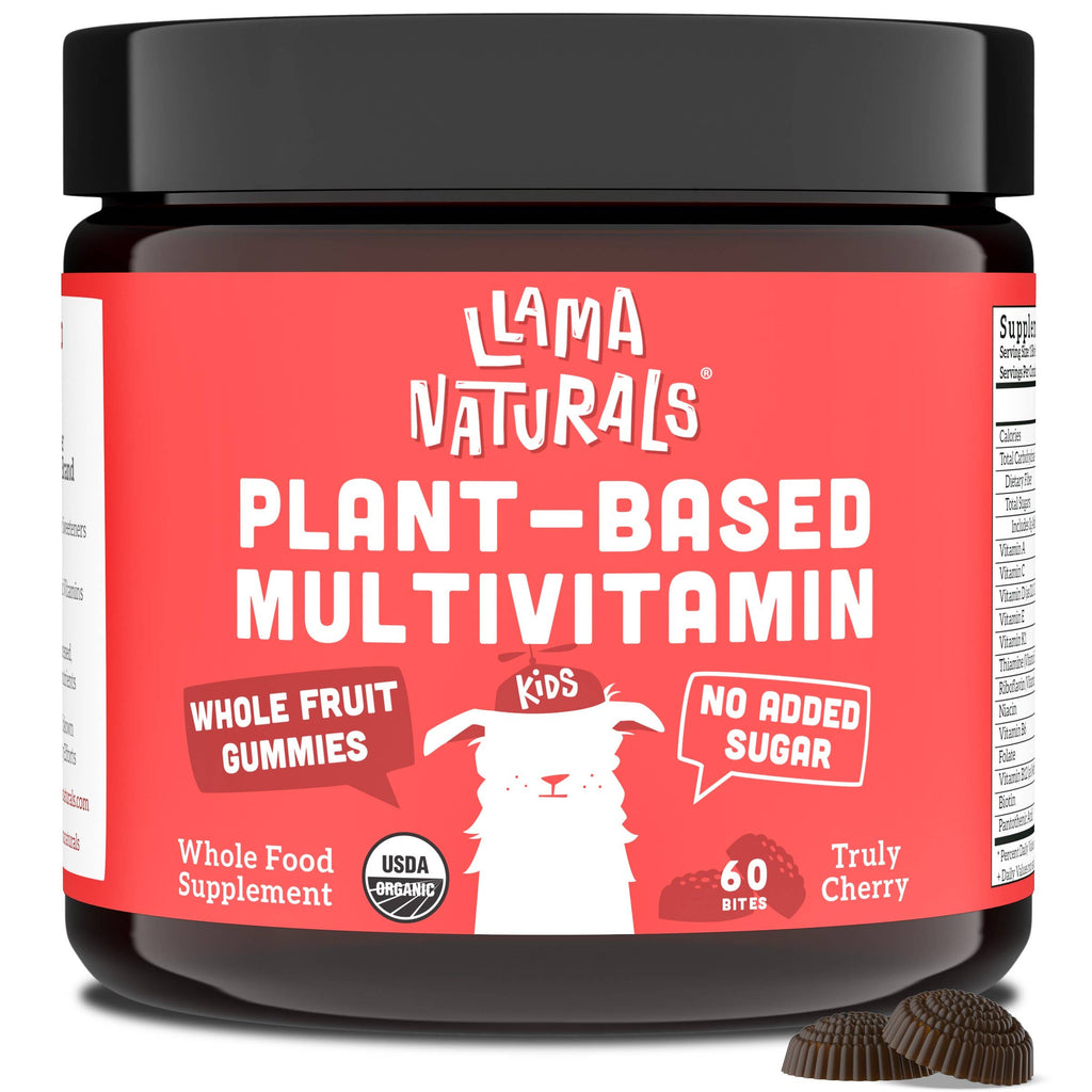 Llama Naturals - Kids Whole Fruit Multivitamin Gummies, Cherry 