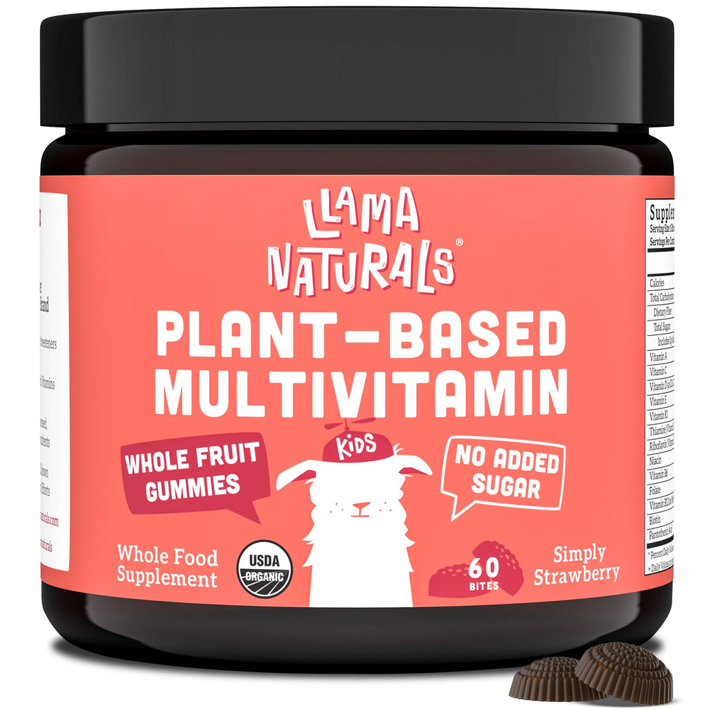 Llama Naturals' whole-fruit gummy vitamins for kids are made with real food and no added sugar or candy ingredients. 