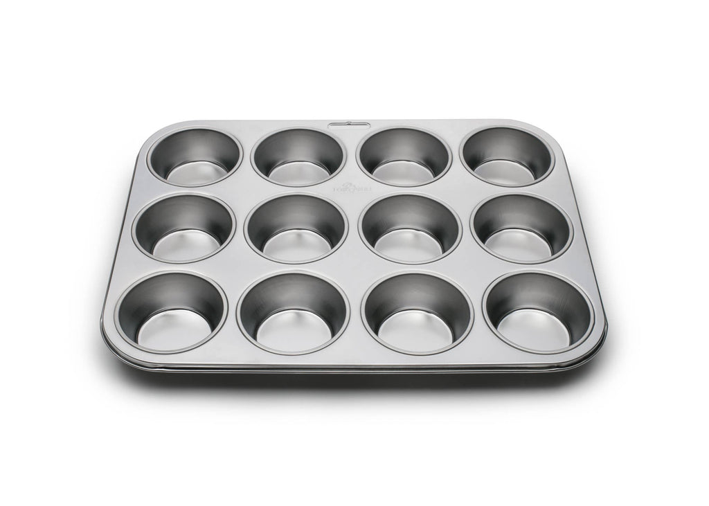 Stainless Steel Muffin Pan 12 Cup. No coating.         