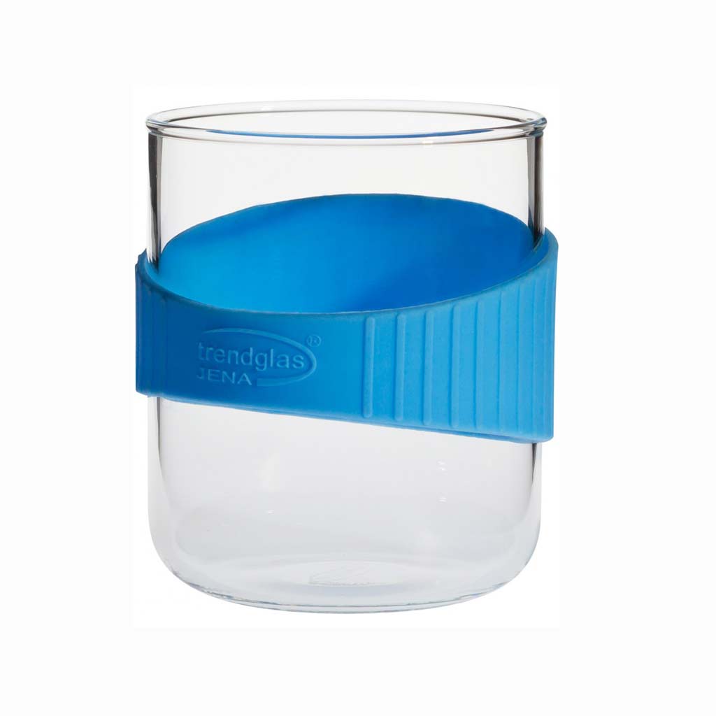 Elevate your daily coffee ritual with the Trendglas German Glass Office Mug, featuring a sleek blue silicone band. Crafted from high-quality, heat-resistant borosilicate glass, this 14 oz mug offers a minimalist design that complements any workspace. Whether you’re savoring a morning brew or enjoying a midday tea, this durable and lightweight glass mug is designed to enhance your drinking experience.       