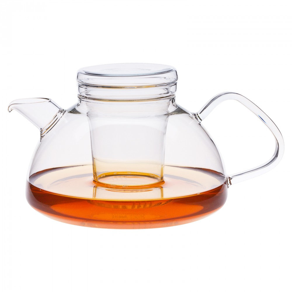 Trendglas JENA German Glass 5 cup Nova+ Teapot with glass infuser. Heat-resistant German made Borosilicate glass. No heavy metals or other toxic substances and Lead free.                                              